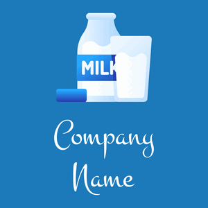 Milk logo on a Denim background - Agriculture