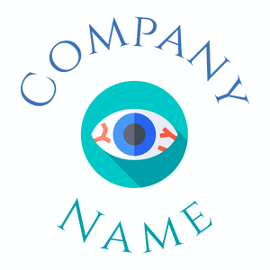 Red eye logo on a White background - Medical & Farmacia