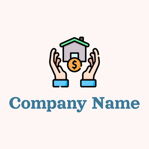 Real Estate logo on a Snow background - Immobilien & Hypotheken