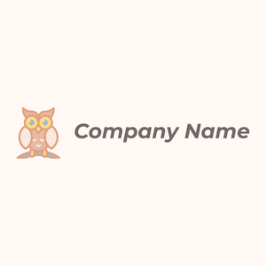 Owl logo on a Seashell background - Abstrakt
