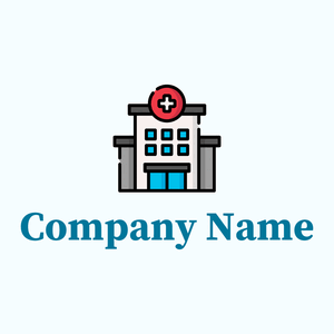 Hospital logo on a Azure background - Medicina & Farmacia