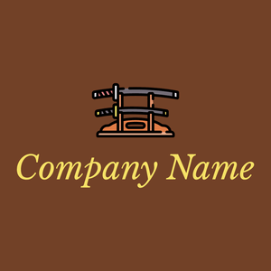 Katana logo on a New Amber background - Domaine sportif