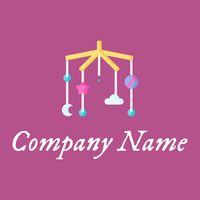 Crib toy logo on a Royal Heath background - Niños & Guardería