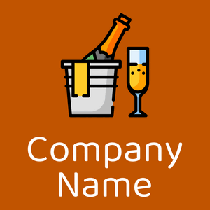 Champagne on a Tenne (Tawny) background - Alimentos & Bebidas