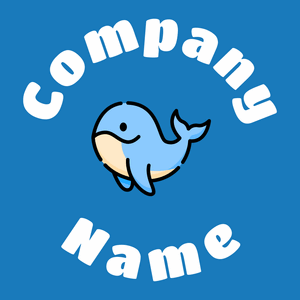 Whale logo on a Denim background - Animali & Cuccioli