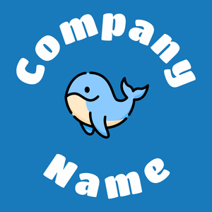 Whale logo on a Denim background - Dieren/huisdieren