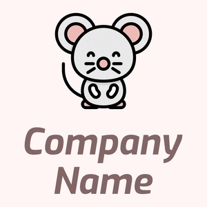 Mouse logo on a Snow background - Animales & Animales de compañía