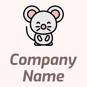 Mouse logo on a Snow background - Animais e Pets