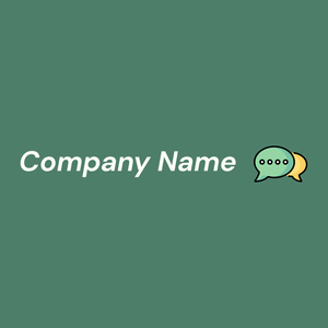 Chat logo on a Dark Green Copper background - Comunicaciones