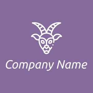 Capricorn logo on a purple background - Abstrato