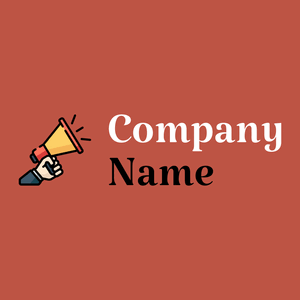 Loudspeaker logo on a Flame Pea background - Comunicazioni
