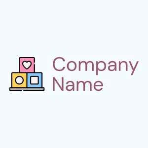 Toy logo on a Alice Blue background - Enfant & Garderie