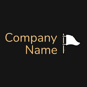 Triangle White flag logo on a Nero background - Abstracto