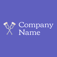Crutches logo on a Blue Marguerite background - Medicina & Farmacia