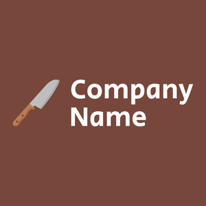 French knife logo on a Bole background - Cibo & Bevande