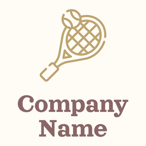 Tennis logo on a Floral White background - Juegos & Entretenimiento