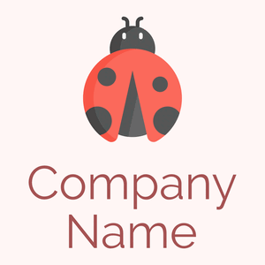 Ladybug logo on a Snow background - Tiere & Haustiere