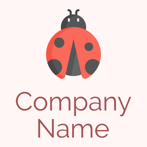 Ladybug logo on a Snow background - Animais e Pets