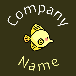 Yellow tang logo on a Turtle Green background - Animali & Cuccioli