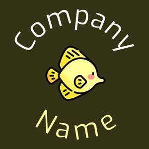 Yellow tang logo on a Turtle Green background - Dieren/huisdieren