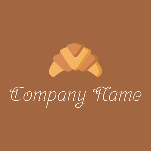 Croissant logo on a Sepia background - Nourriture & Boisson
