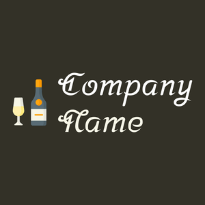 Sweet wine logo on a Graphite background - Agricultura