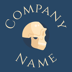Skull logo on a Arapawa background - Hospital & Farmácia
