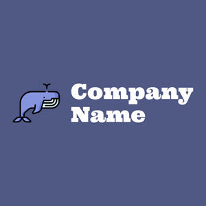 Whale logo on a Chambray background - Abstracto