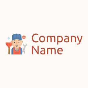 Plumber logo on a Seashell background - Entreprise & Consultant