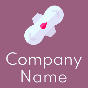 Menstruation logo on a Mauve Taupe background - Hospital & Farmácia