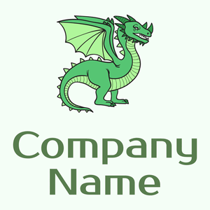 Dragon logo on a Honeydew background - Dieren/huisdieren