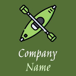 Kayak on a Dark Olive Green background - Landschapsarchitectuur