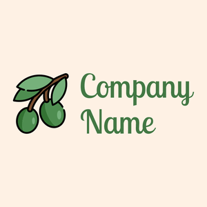 Olives logo on a Seashell background - Agriculture