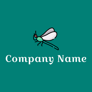 Dragonfly logo on a Surfie Green background - Animales & Animales de compañía