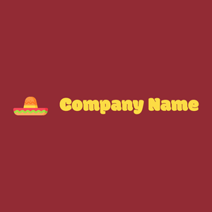 Mexican hat logo on a Bright Red background - Unterhaltung & Kunst