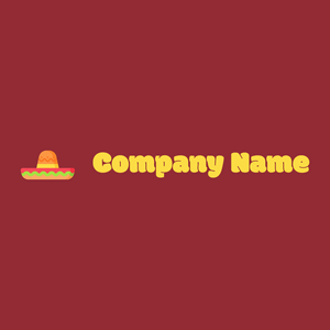Mexican hat logo on a Bright Red background - Entretenimento & Artes