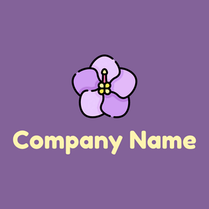 African violet logo on a Deluge background - Milieu & Ecologie