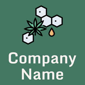 Cbd oil on a Dark Green Copper background - Abstrakt