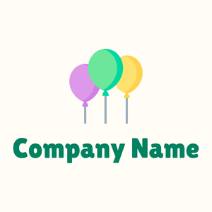 Balloons logo on a Floral White background - Abstrait