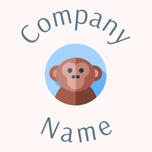 Monkey logo on a Snow background - Dieren/huisdieren