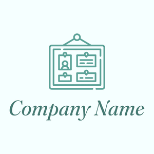 Corkboard logo on a Azure background - Abstracto