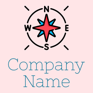 Black Compass on a Misty Rose background - Technologie