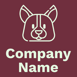 Corgi logo on a Merlot background - Animali & Cuccioli