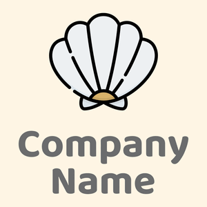 Seashell logo on a Floral White background - Abstracto