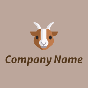 Goat logo on a Silk background - Animais e Pets