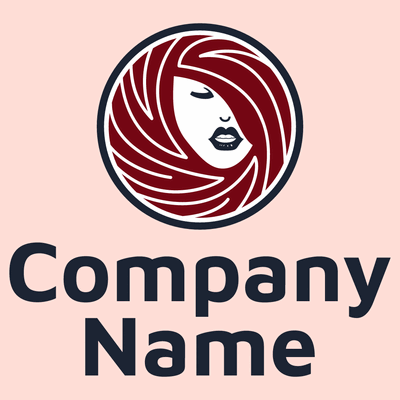 Logo de una cabeza con pelo - Spa & Estética Logotipo