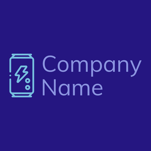 Energy drink logo on a Persian Indigo background - Comida & Bebida