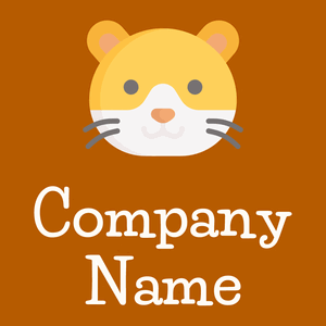 Hamster logo on a Tenne (Tawny) background - Animali & Cuccioli