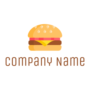 Cheeseburger logo on a White background - Comida & Bebida