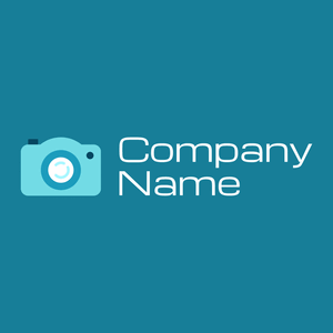 Turquoise Blue Photograph on a Pelorous background - Techno